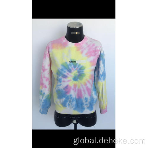 Long Sleeve Tie and Dye Pullover Women's knit tie and dye fashion pullover Manufactory